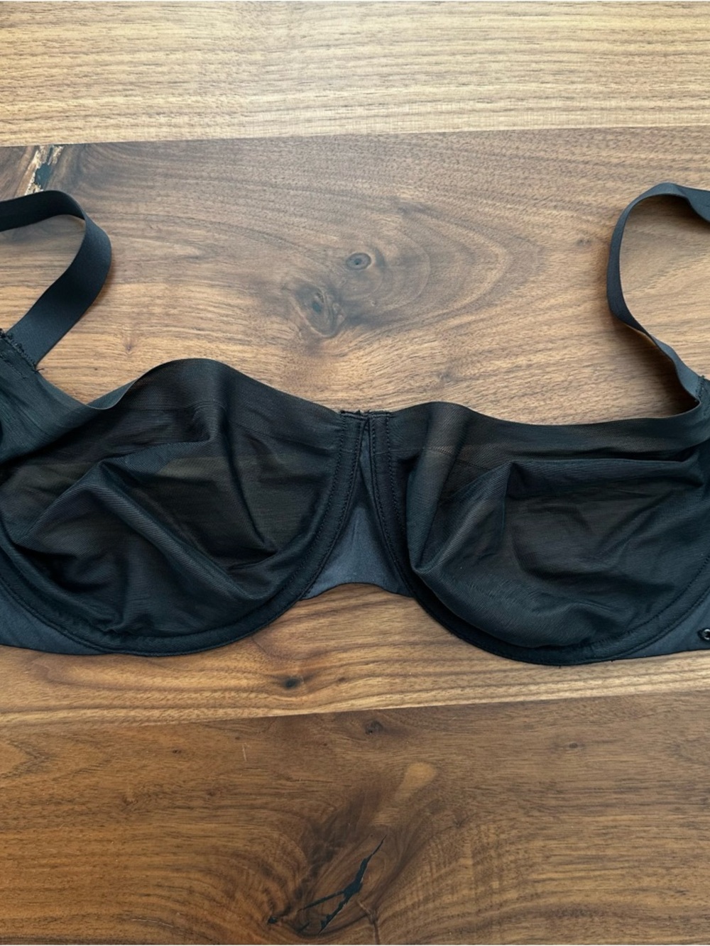 SKIMS Black Sheer Underwire Bra